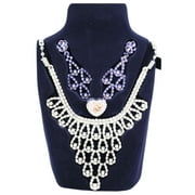 Disney Princess Dazzling Necklace Heart Shaped Ring and Clip-On Earrings Set
