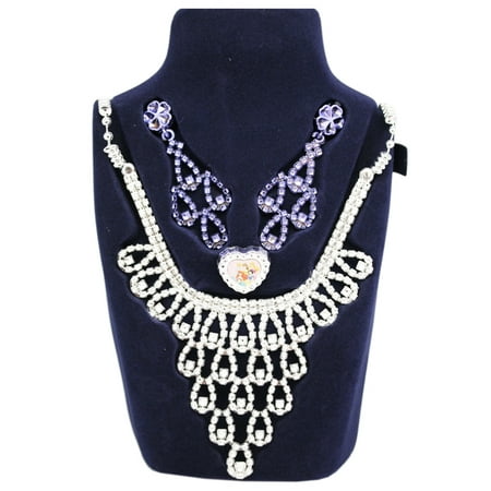 Disney Princess Dazzling Necklace Heart Shaped Ring and Clip-On Earrings Set
