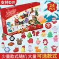 thumbnail image 2 of Calendario de Adviento de Navidad Calendario de cuenta regresiva para niños con pellizcos navideños Caja ciega con juguetes de descompresión y ventilación Bolas de masa de gel blandas navideñas, 2 of 5