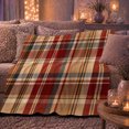 thumbnail image 6 of Autumn Plaid Living Room, Festive autumn celebration Scene, Warm Flannel Blanket for Living Room and Reading Nook with Detailed Artwork, Art Lovers autumn celebration Gift, Festive Home Decor, 6 of 9
