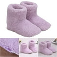 thumbnail image 5 of BLEEUS Electric Heated Plush Slippers Usb Heating House Shoes For Home Indoor Home Supplies (Women), 5 of 10
