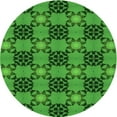 thumbnail image 1 of Ahgly Company Machine Washable Indoor Round Transitional Green Area Rugs, 5' Round, 1 of 7