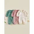 thumbnail image 2 of RUINIXCW Infant Girl Romper Puff Long Sleeve Solid Color Fall Jumpsuit, 2 of 8