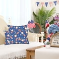 thumbnail image 4 of 4th of July Gnome Pillow Covers 12x20 Inch Blue Red Stars and Stripes American Flag Decorative Pillows Cushion Case Patriotic Home Independence Day Memorial Pillowcases for Sofa Couch, 4 of 6