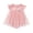Pink, variant on LYMAYTER ‌‌Baby Girl Smocked Romper Bubble Bodysuit Mesh Tulle Princess Dress Cake Smash Outfit‌ 3-24M‌‌‌