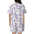 thumbnail image 3 of Bixox Women's Lavender Flowers Printed Pajama Set 2 Piece Lounge Set Top and Shorts Soft Pajamas, Shorts with Pockets, 3 of 7