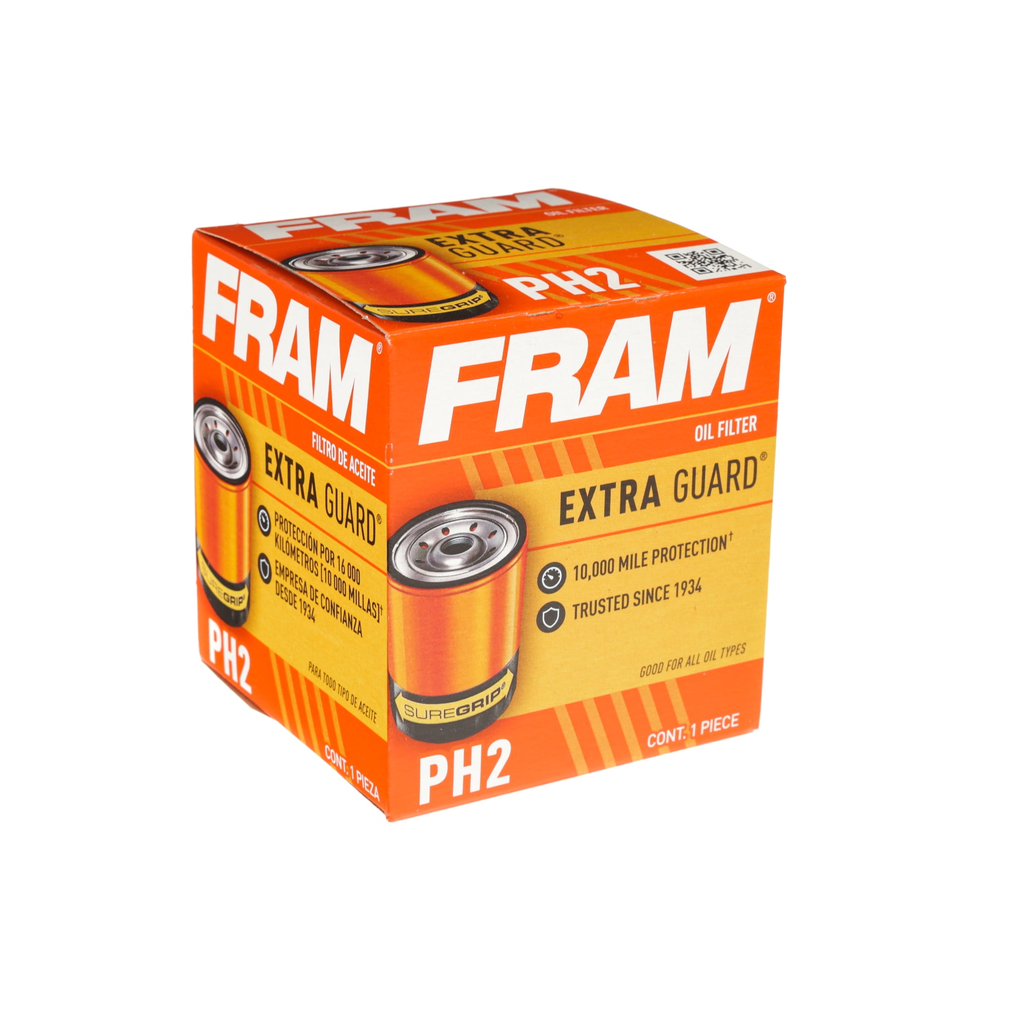FRAM PH2 Extended Engine Protection Motor Cartridge Oil Filter 10,000 Miles