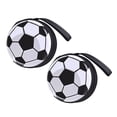 thumbnail image 4 of KAKOWELY 2 monederos de hojalata con forma de balón de fútbol, monederos deportivos de hojalata para amantes del fútbol., 4 of 4