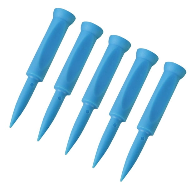 5 tees de golf para interiores, simuladores de golf, tapetes de golf para césped de oficina y más. azul