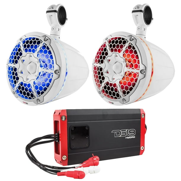 Marine Audio Bundle 10" 900 Watts Marine Wakeboard Tower Speaker w
