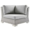 thumbnail image 3 of Modway Conway Outdoor Patio Wicker Rattan Corner Chair in Light Gray Gray, 3 of 9