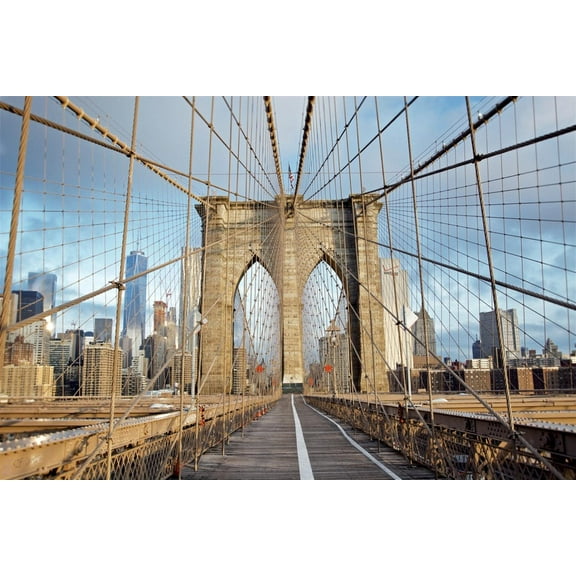 Art.com Brooklyn Bridge Photographic Print by Alan Blaustein, 18" x 12"