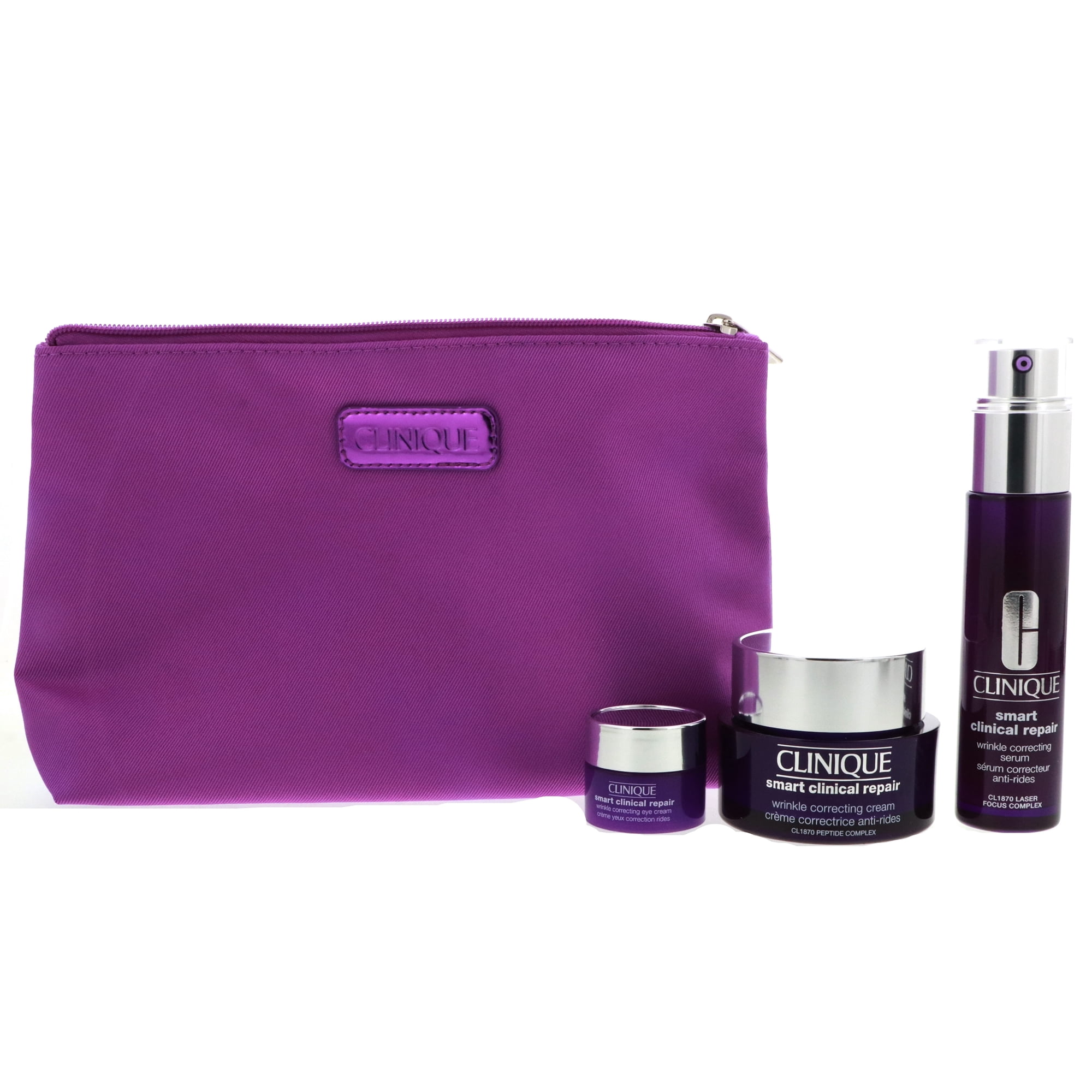 Clinique Smart Clinical Repair Set (Wrinkle Correcting Serum 1 oz , Wrinkle Correcting Cream 1.7 oz, Wrinkle Correcting Eye Cream 0.16 oz)