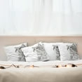 thumbnail image 7 of Ambesonne Animal Throw Pillow Cover 4 Pack, Cat Portrait Kitten, 20", Grey White, 7 of 7
