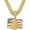 gold flag eagle, variant on Cuban Pendant Necklace, Miami Ice Out Chain Necklace, Animal Pendant Hip-Hop Jewelry for Men Women, 20inch