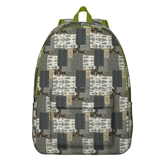 Boho Style Waterproof Backpack for Women, Floral Laptop Bookbag with Spacious Compartments, Ideal for School or Travel