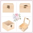 thumbnail image 3 of Caja de anillos Caja de madera para almacenamiento de joyas de regalo 12 * 12 cm, 3 of 8