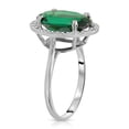 thumbnail image 4 of Galaxy Gold 4.68 Carat Total Weight 14K Solid White Gold Emerald with Natural Diamonds Halo Ring Brilliant Oval Shape Cut Round Diamonds Anniversary Engagement Ring (8), 4 of 4