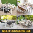 thumbnail image 5 of Spring Easter Table Cloths for 5 Foot Rectangle Tables, Watercolor Eggs Gnomes Floral Butterflies Plants Patio Waterproof Elastic Fitted Tablecloths, Washable Rectangular Table Cover for Camping, 5 of 8