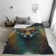 thumbnail image 5 of Fotbe Vintage Pattern Fox Manta de Franela Acolchonada con Estampado, Súper Suave y Esponjosa, Extra Grande para Sofá, Cama, Uso Todo el Año-50"x40", 5 of 7