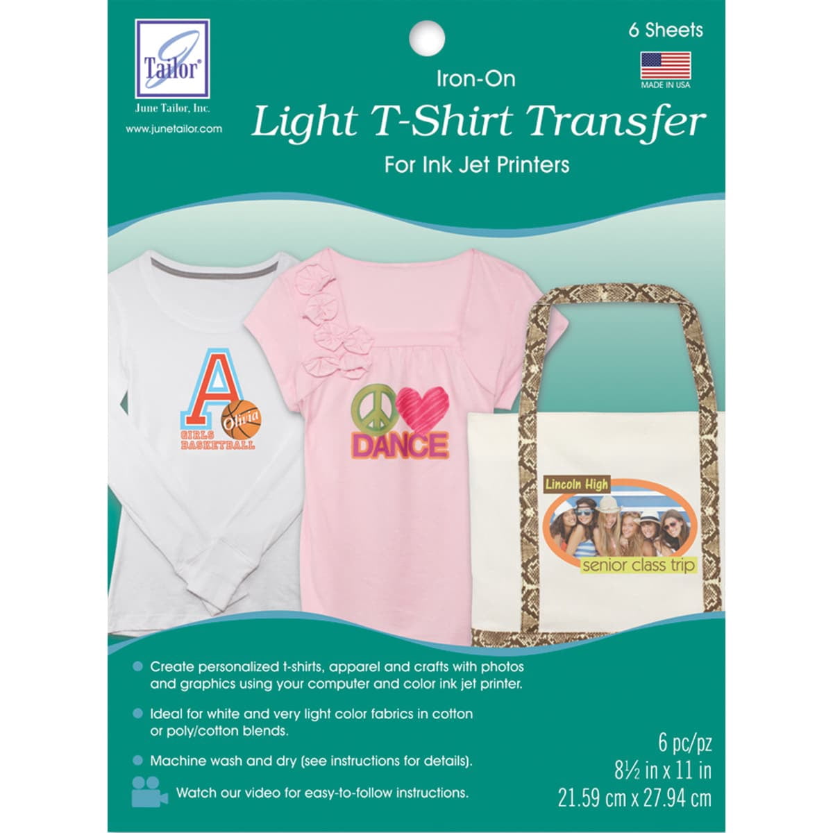 Light T-Shirt Transfer (6 sheets/pack)