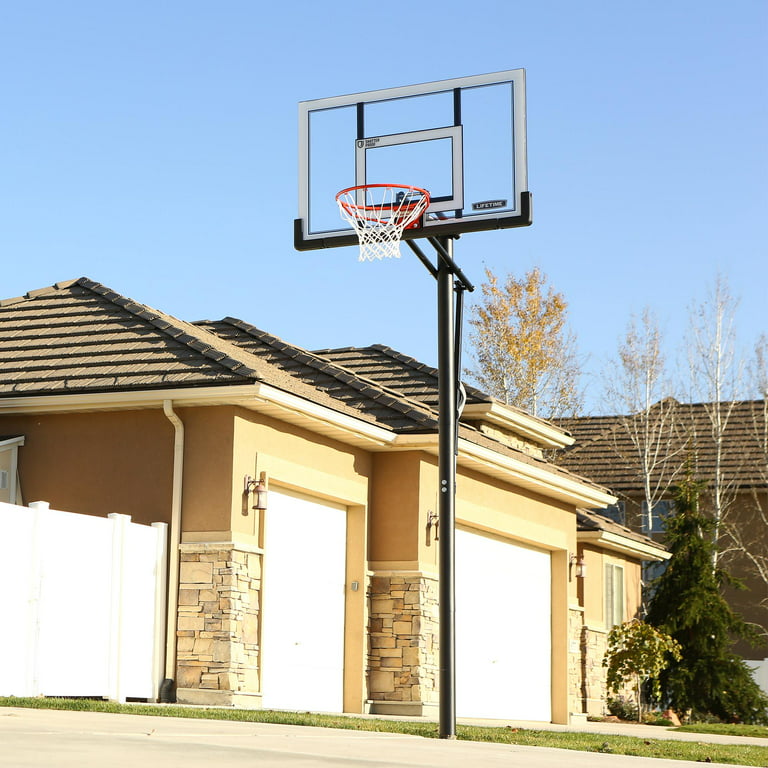 Lifetime Height Adjustable In-Ground Basketball Hoop (54 Polycarbonate  Backboard)