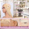thumbnail image 2 of Peluca Indono Blonde 613, cabello humano, densidad 220, 32 pulgadas, encaje frontal, 2 of 7