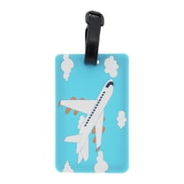 Unique Bargains 1 Pc Airplane Clouds Luggage Tag for Travelling Sky Blue
