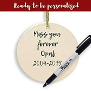 Pet Memorial Ornament - Christmas Ornament for The Loss of a Pet - No Longer by My Side Forever in My Heart