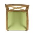 thumbnail image 5 of GDF Studio Abena Outdoor Acacia Wood Dining Chairs with Cushion, Set of 2, Teak and Green, 5 of 6