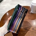 thumbnail image 4 of Compatible for iPhone 14 Pro Max Case Simple Solid Color Electroplated Pattern Leather Design for Women Girls Fashion Slim Soft Flexible TPU Rubber for iPhone 14 Pro Max-Purple, 4 of 5