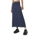 thumbnail image 3 of New Elegant Women's Low Waist Midi Skirt Ruffled Chiffon Skirt Clothes Women's Skirt-Blue-L, 3 of 5