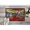 thumbnail image 2 of Carolines Treasures JMK1107MAT Bleu Crabe Rouge Tapis Intérieur et Extérieur- 18 x 27 Po., 2 of 4