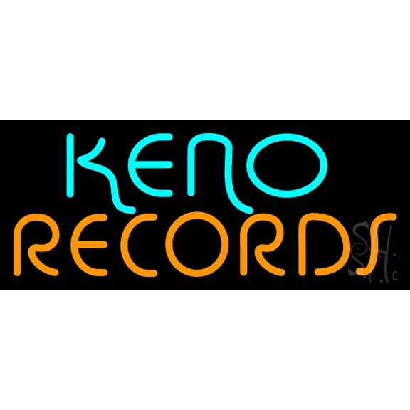 Keno Records 21 4 LED Neon Sign 10 x 24 - inches, Black Square Cut Acrylic Backing, with Dimmer - Bright and Premium built indoor LED Neon Sign for wall décor, arcarde, and storefront.