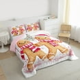 thumbnail image 3 of Castle Fairy Gingerbread Man Girl 2pcs Bedding Comforter Set,Merry Christmas Twin Comforter Sets,Festival Xmas Breathable Bedding Set,Super Cozy Room Decor, 3 of 8