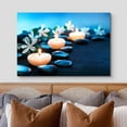 thumbnail image 3 of wall26 Canvas Print Wall Art Black Zen Massage Stones and Lit Candles Nature Wilderness Photography Realism Chic Scenic Relax/Calm Multicolor for Living Room, Bedroom, Office - 32"x48", 3 of 5