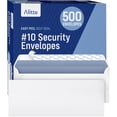 thumbnail image 1 of #10 Security Envelopes Letter Size Self Seal, 500 Count, Mailing Envelopes, Checks, Letters, Office Documents - Windowless, Security Tinted, Business, 1 of 6