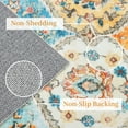 thumbnail image 5 of Aoile Washable Area Rugs 10' x 13', Moroccan Trellis Rug Non-slip Stain Resistant Accent Rug Vintage Distressed Floral Floor Cover Carpet for Dining Room Office Entry Rug, Orange Multi, 5 of 10