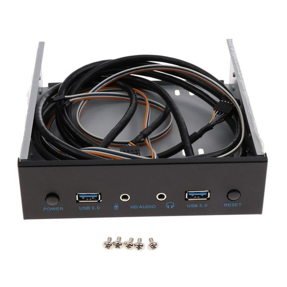 USB3.0 2Ports Panel Frontal Bay Hub USB E Interruptores de Alimentación para Escritorio