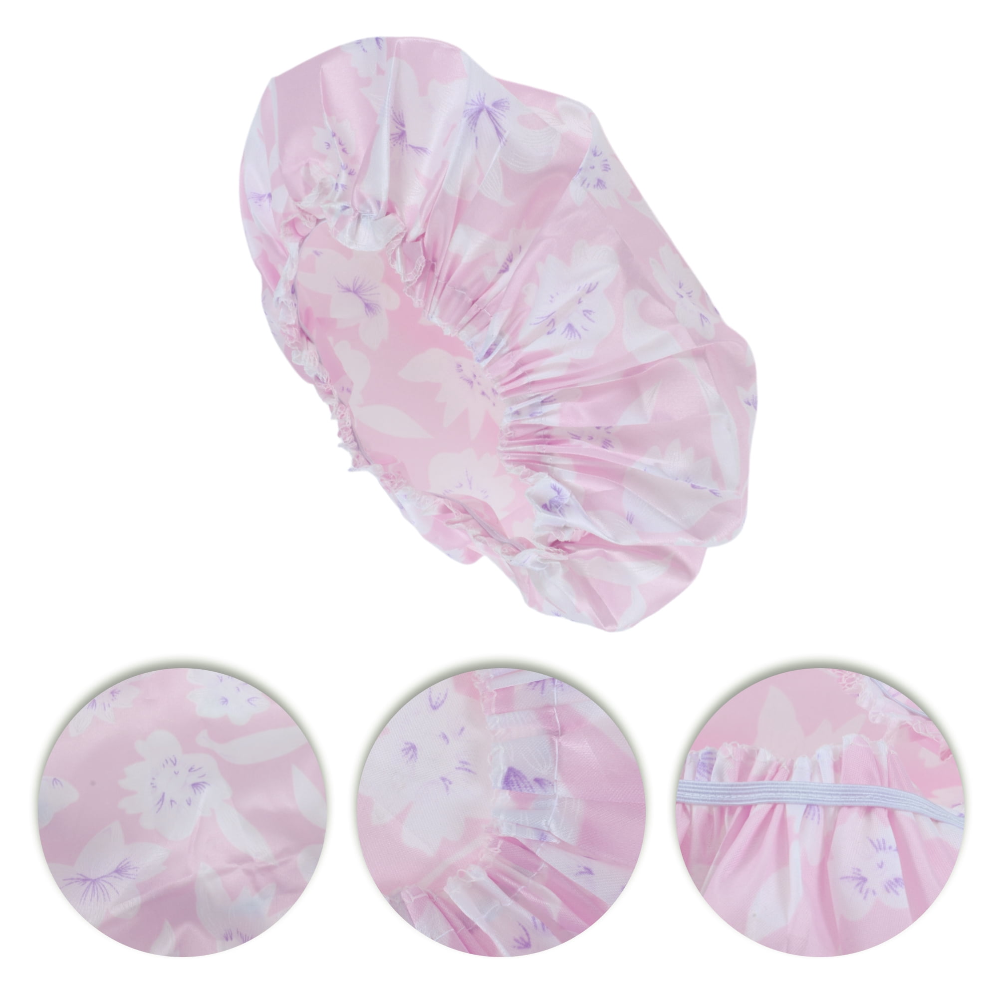 Unique Bargains Reusable Shower Cap 2 Pcs Pink