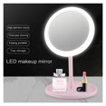 thumbnail image 2 of LED Makeup Mirror With Light Ladies Storage Makeup Lamp Table Desk Cosmetic Mirror Vanity Light Round Shape Cosmetic Mirrors ,Widely Use, 2 of 6