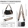 thumbnail image 2 of GAEKEAO Women's Shoulder Bag, Medium Handbag, Women's Leather Crossbody Bags with Adjustable Coloured Strap, 2 of 6