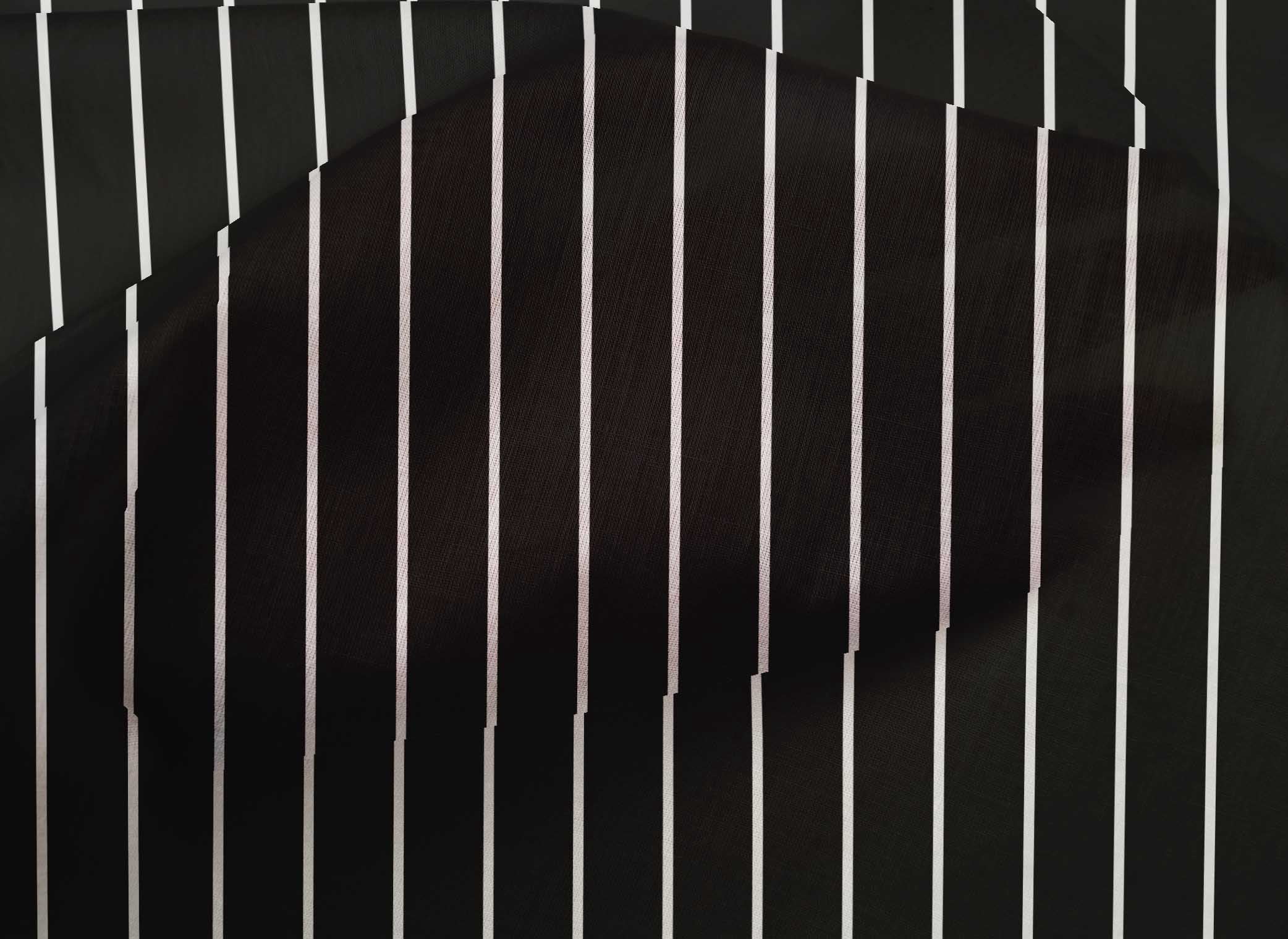 oneOone Cotton Poplin Black Fabric Stripes Sewing Craft Projects Fabric Prints By Yard 56 Inch Wide