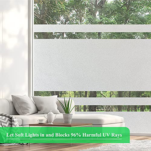 17.7 x 78.7inch Coavas Privacy Window Film Static Cling Frosted Window Film Suitable for Smooth Glass Surface of Home and Office Window 