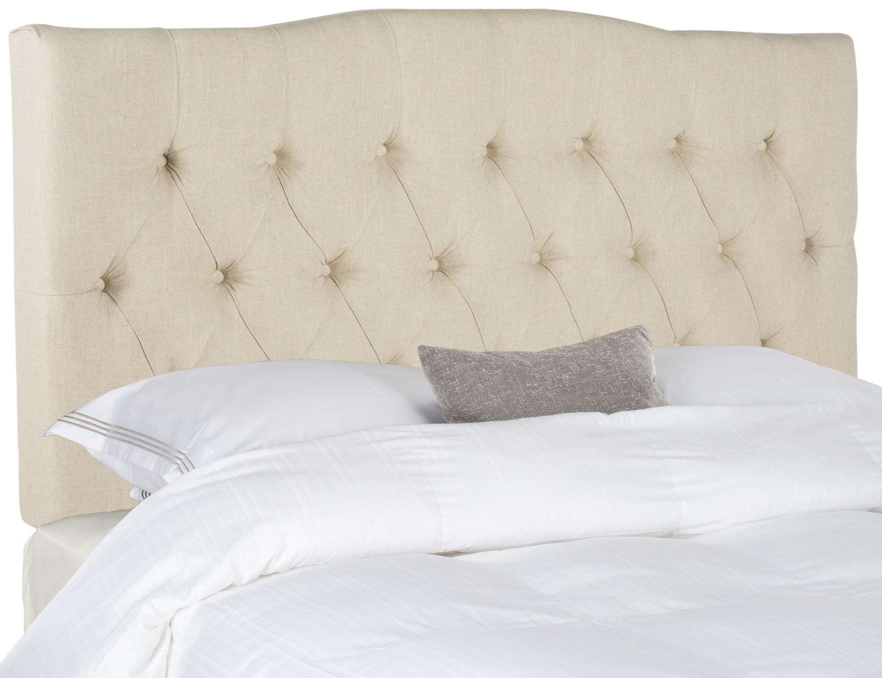 SAFAVIEH Axel Modern Glam Tufted Headboard King Hemp