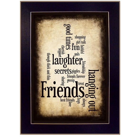 TrendyDecor4U Friends I By Susan Ball Printed Wall Art SB177B-712