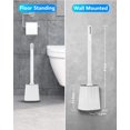 thumbnail image 5 of Escobilla para inodoro, juego de escobilla para inodoro de silicona con montaje en pared y soporte para piso, cabezal de escobilla de limpieza de doble cara, mango largo y contenedor Vhermosa ZYY-0739, 5 of 5