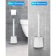 thumbnail image 5 of Juego de cepillos de baño de plástico con soporte para pared y suelo, limpiador de doble cara, mango largo y contenedor de almacenamiento, 5 of 5