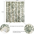 thumbnail image 6 of Black Vintage Floral Faux Linen Shower Curtain for Bathroom Decor - 210GSM Heavy Duty Modern Farmhouse Country Rustic Matisse Plants Botanical Shower Curtain Set with Hooks, 6 of 6