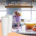 thumbnail image 5 of Diska NuLife 16 oz Double Wall White, Disposable Glasses Double Wall Paper Coffee Cups, Hot and Cold Beverage Drinking Tea Cup for Parties, Kitchen (500 Pcs), 5 of 5